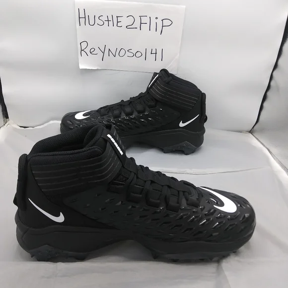 Men 12/12.5/13 Nike Force Savage Pro 2 Shark P Football Cleats Black BV5448-001